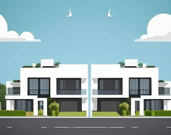Luxury homes with manicured gardens representing a premium neighborhood
