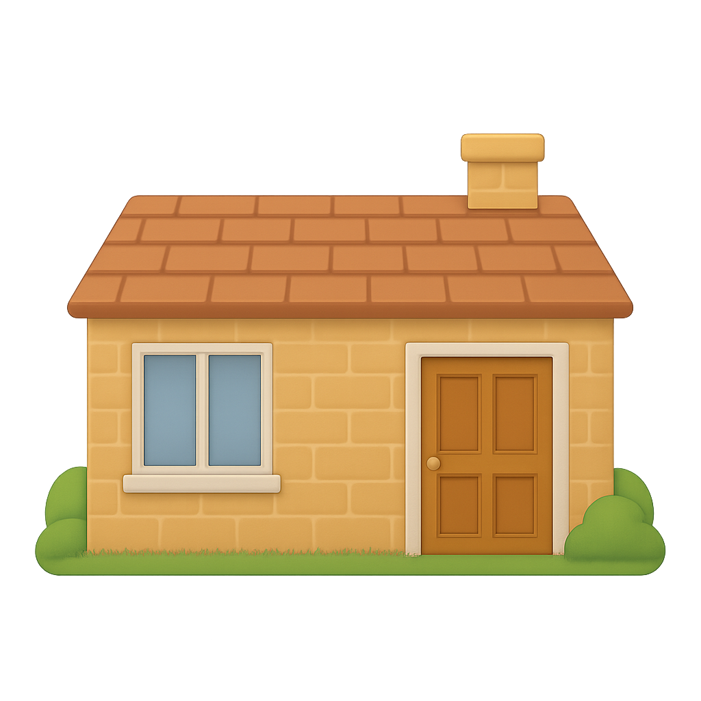 Bungalow house icon